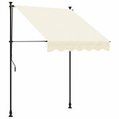 Retractable Awning 100x150 cm Fabric and Steel Anthracite Frame Cream 200 cm
