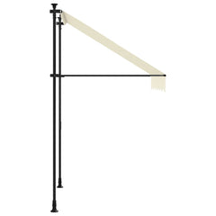 vidaXL Retractable Awning Cream 200x115 cm Fabric and Steel 5