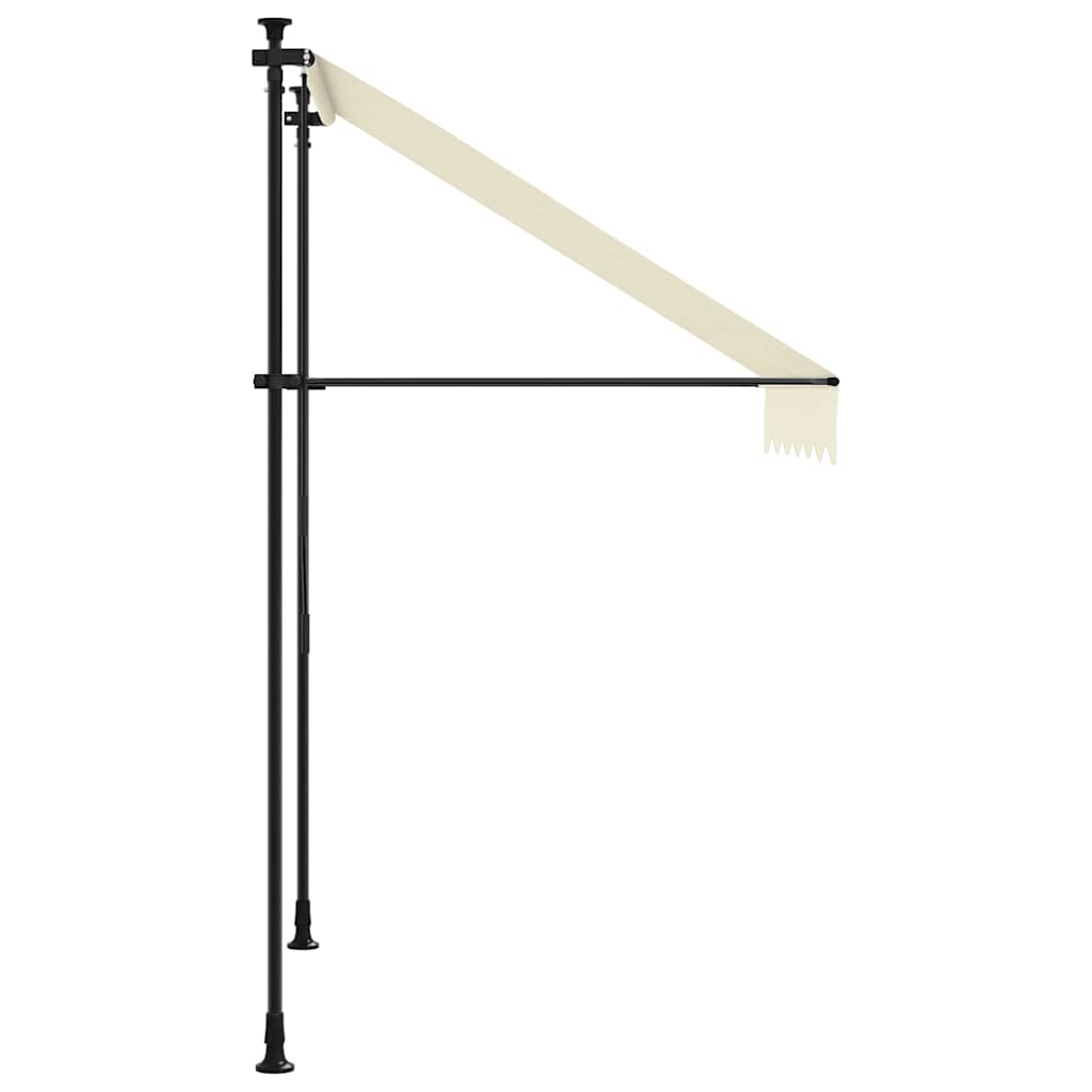 Retractable Awning 100x150 cm Fabric and Steel Anthracite Frame Cream 200 cm
