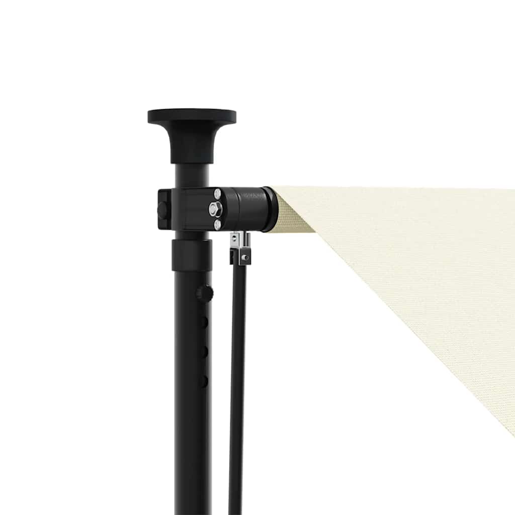 vidaXL Retractable Awning Cream 200x115 cm Fabric and Steel 6