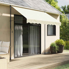 Retractable Awning 100x150 cm Fabric and Steel Anthracite Frame Cream 300 cm