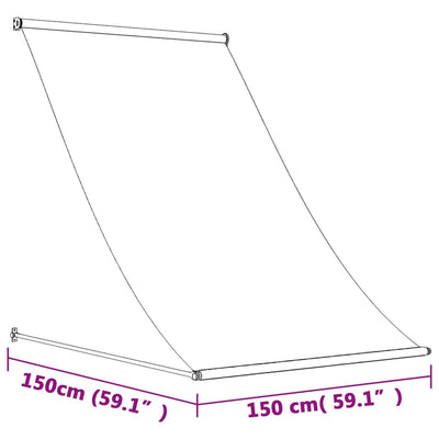 Retractable Awning Anthracite 150x150 cm Fabric and Steel