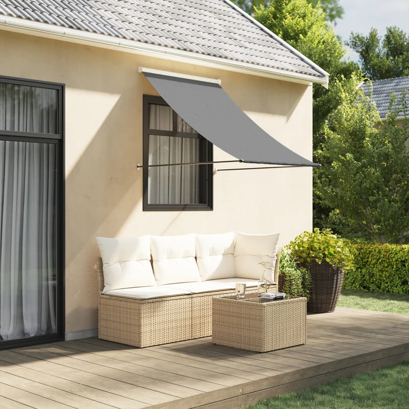 Retractable Awning Anthracite 150x150 cm Fabric and Steel