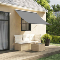 vidaXL Retractable Awning Fabric and Steel