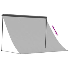 vidaXL Retractable Awning | Anthracite | Steel, Polyester | 250x150 cm 6