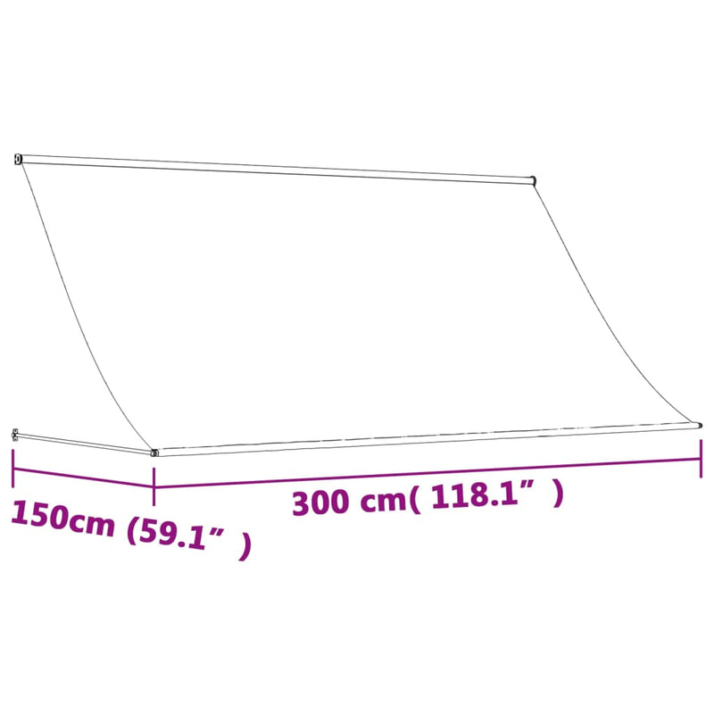 Retractable Awning Anthracite 300x150 cm Fabric and Steel