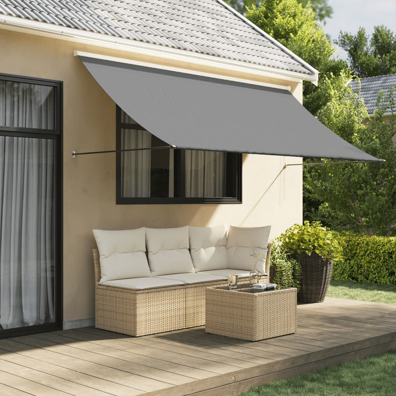 Retractable Awning Anthracite 300x150 cm Fabric and Steel