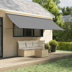 vidaXL Retractable Awning Anthracite 350x150 cm Fabric and Steel 1
