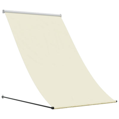 Retractable Awning Cream 100x150 cm Fabric and Steel