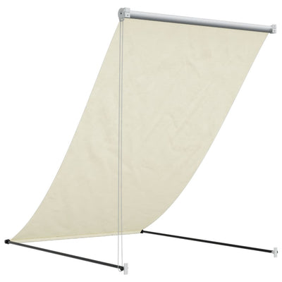 Retractable Awning Cream 100x150 cm Fabric and Steel