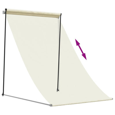 Retractable Awning Cream 100x150 cm Fabric and Steel