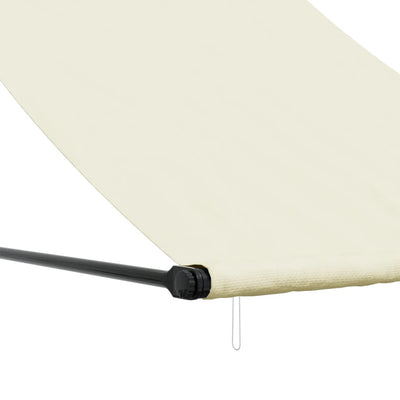 Retractable Awning Cream 100x150 cm Fabric and Steel