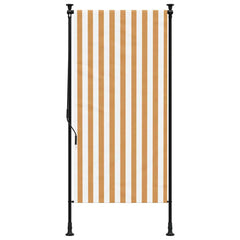 vidaXL Outdoor Roller Blind Orange and White 120x270 cm Fabric&Steel 3