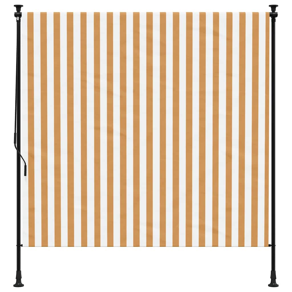 Outdoor Roller Blind 150 x 270 cm Orange and white
