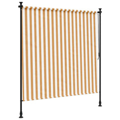 vidaXL Outdoor Roller Blind Orange and White 150x270 cm Fabric&Steel 5