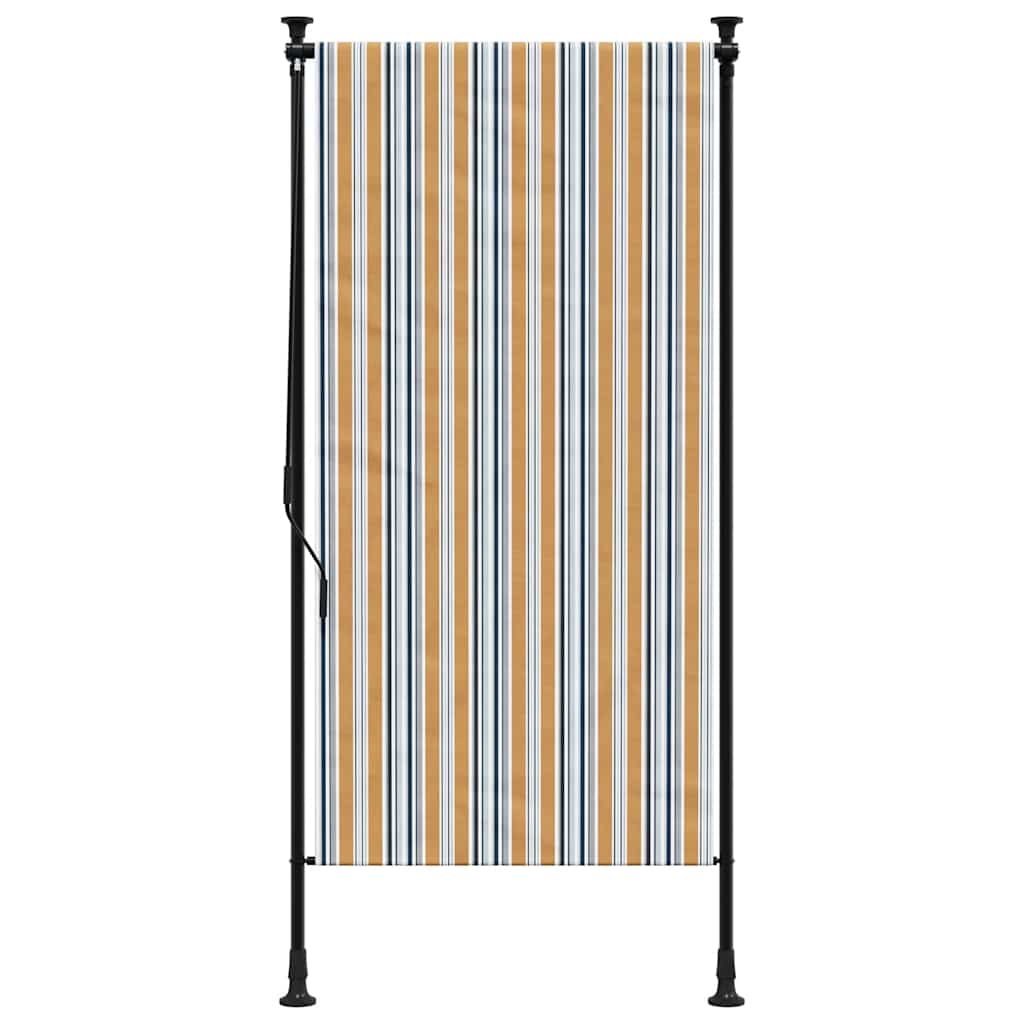 vidaXL Outdoor Roller Blind Yellow and White 100x270 cm Fabric&Steel 3