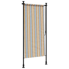 vidaXL Outdoor Roller Blind Yellow and White 100x270 cm Fabric&Steel 5