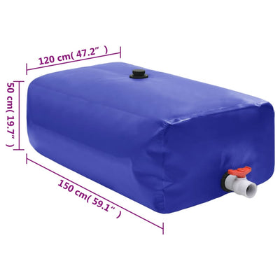 Water Tank with Tap Foldable 1000 L PVC