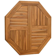 vidaXL Table Top 70x70x2.5 cm Octagonal Solid Wood Teak 3