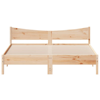 Bed Frame with Headboard 180x200 cm Super King Solid Wood Pine