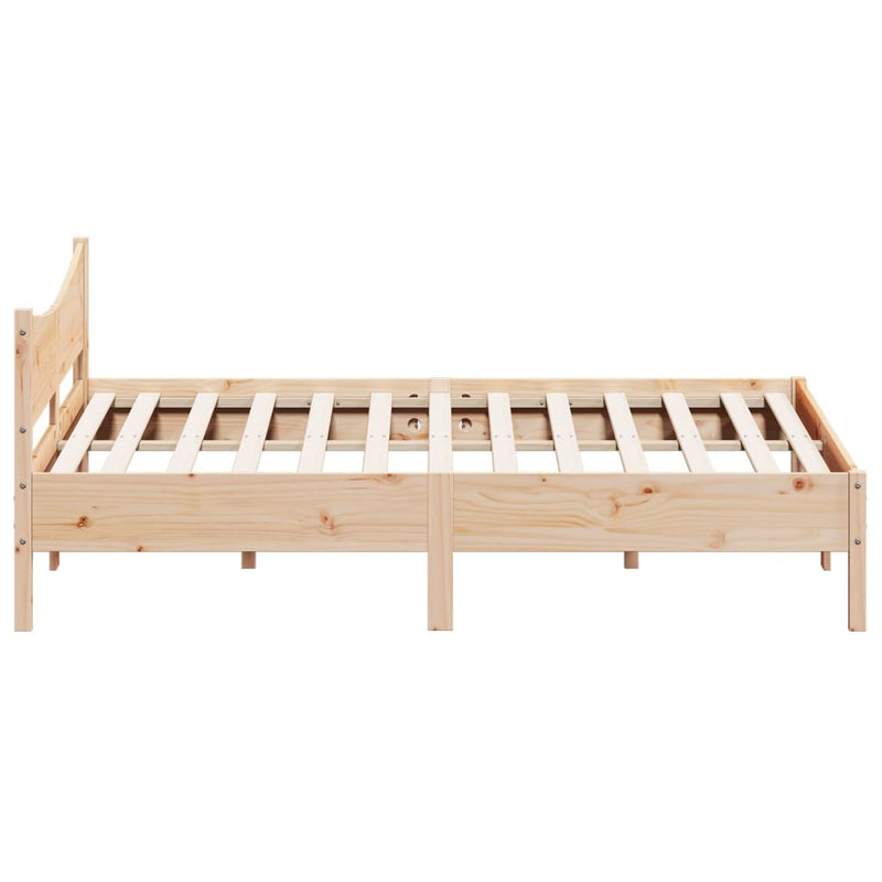 Bed Frame with Headboard 180x200 cm Super King Solid Wood Pine