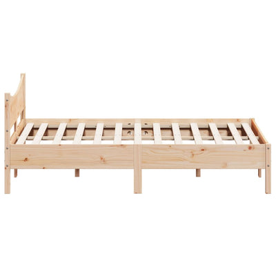 Bed Frame with Headboard 160x200 cm Solid Wood Pine