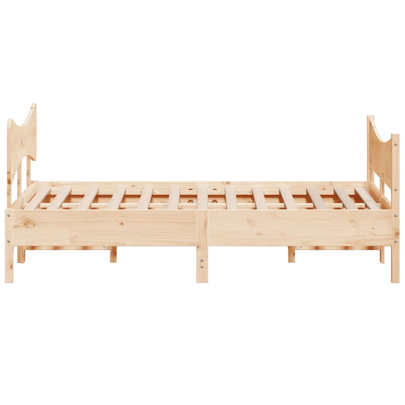 Bed Frame with Headboard 160x200 cm Solid Wood Pine