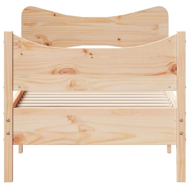 Bed Frame with Headboard 90x190 cm Single Solid Wood Pine