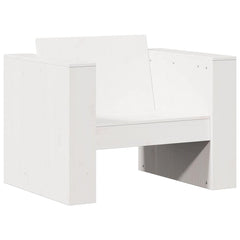 vidaXL Garden Sofa White 79x60x62 cm Solid Wood Pine 2