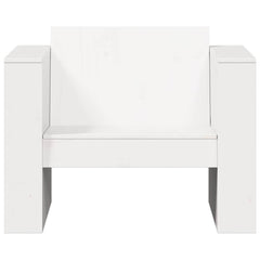 vidaXL Garden Sofa White 79x60x62 cm Solid Wood Pine 4