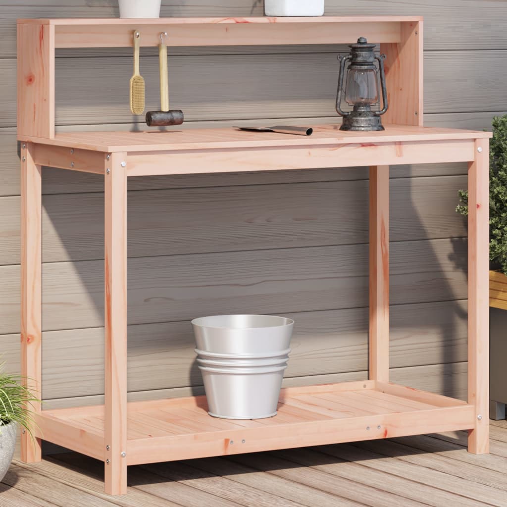 Potting Table with Shelves Solid Wood Pine Natural douglas 108 x 50 x 109,5 cm