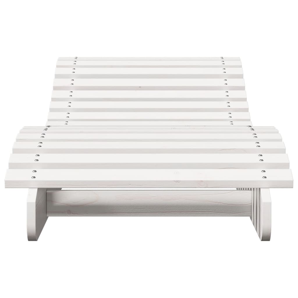 Sun Lounger 205x80x31,5 cm Solid Wood Pine 205 x 60 x 31.5 cm 2