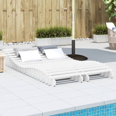 Sun Lounger 205x80x31,5 cm Solid Wood Pine 205 x 60 x 31.5 cm 2