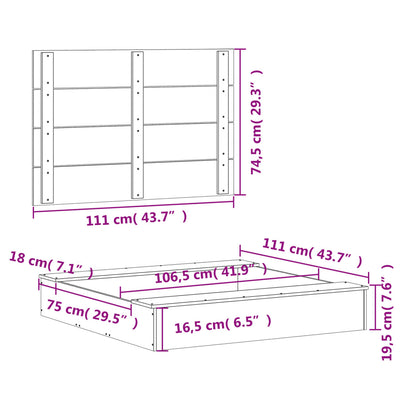 Sandpit with Cover White 111x111x19.5 cm Solid Wood Pine