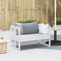 vidaXL Garden Sofa Bench Extendable White Solid Wood Pine 3