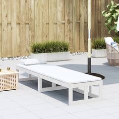 vidaXL Garden Sofa Bench Extendable White Solid Wood Pine 4