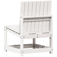vidaXL 3 Piece Garden Lounge Set White Solid Wood Pine 6