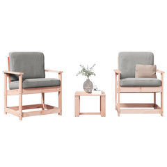 vidaXL 3 Piece Garden Lounge Set Solid Wood Douglas 1