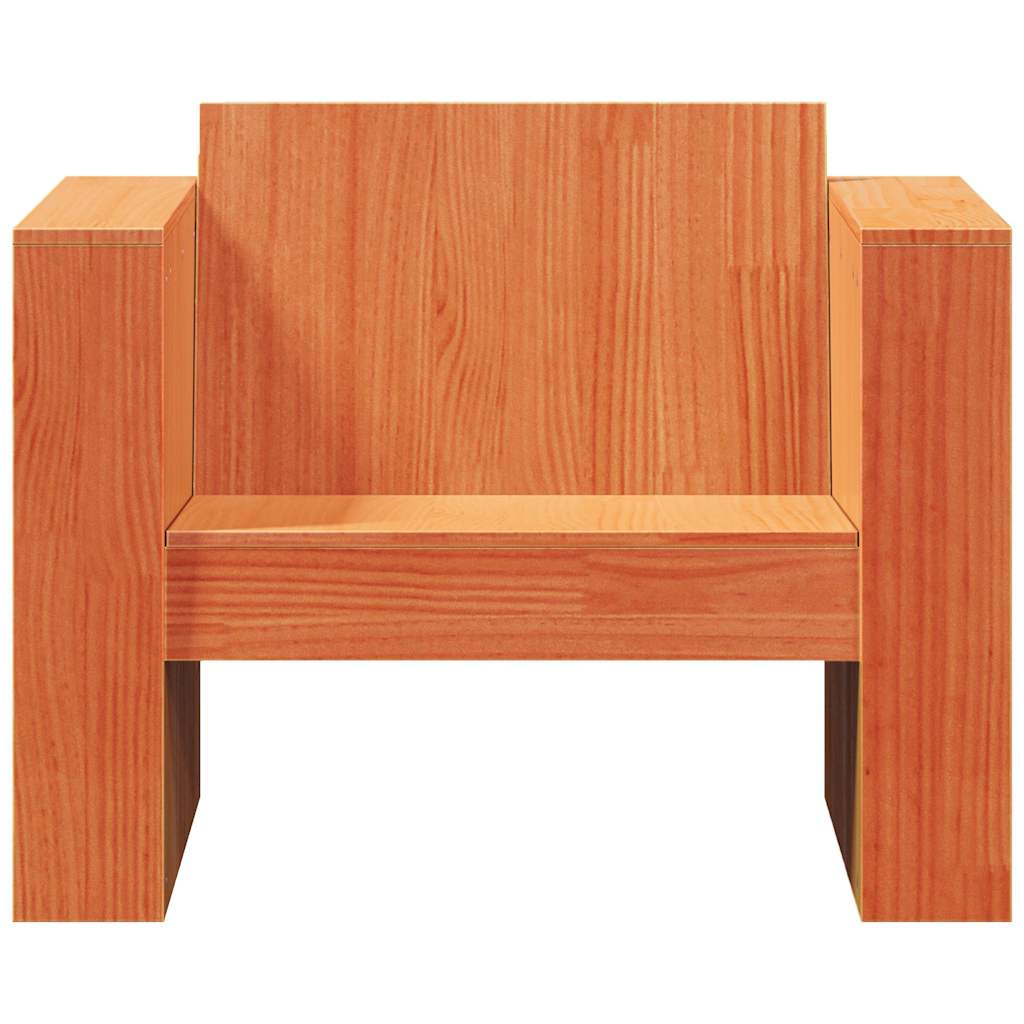 vidaXL Garden Sofa Wax Brown 79x60x62 cm Solid Wood Pine 4