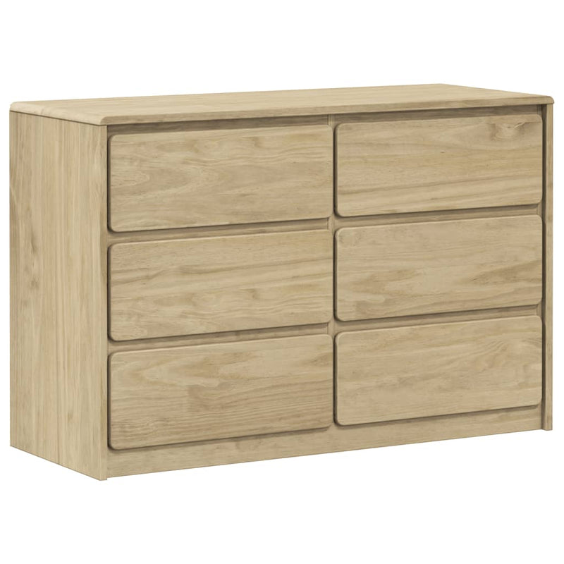 Drawer Cabinet SAUDA Oak 111x43x73.5 cm Solid Wood Pine