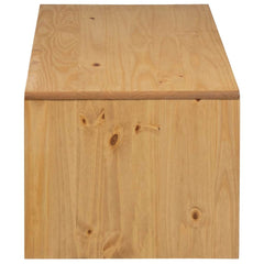 vidaXL Coffee Table SAUDA Oak 99x55x45 cm Solid Wood Pine 5