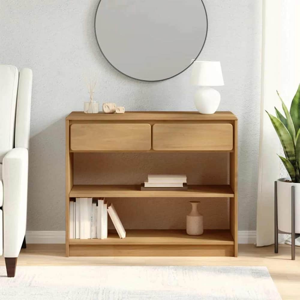 vidaXL Console Table "SAUDA" Oak 89,5x36,5x73 cm Solid Wood Pine 1