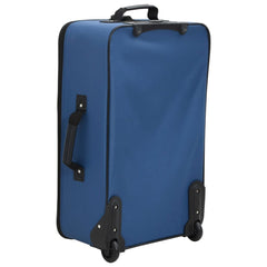 vidaXL 5 Piece Travel Luggage Set Bule Fabric 5