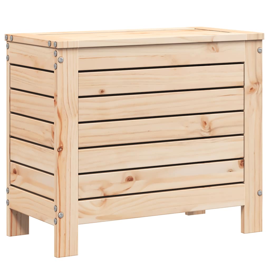 100x50x75 cm Solid Wood Pine Untreated pinewood Tall footstool with storage
