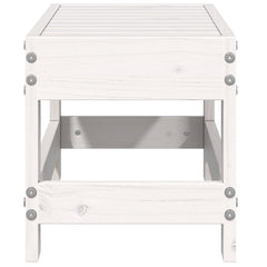 vidaXL Garden Footstool White 62x30x32 cm Solid Wood Pine 5