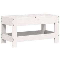vidaXL Garden Footstool White 62x30x32 cm Solid Wood Pine 6