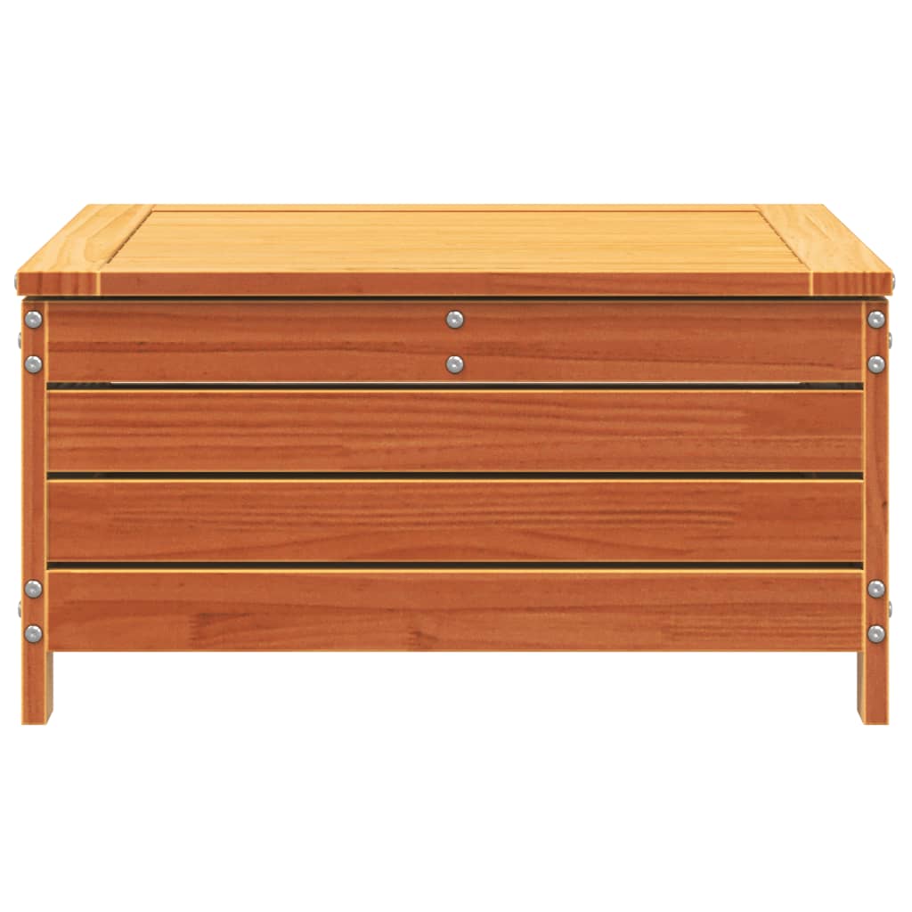 vidaXL Garden Footstool Wax Brown 62x63.5x32 cm Solid Wood Pine 4