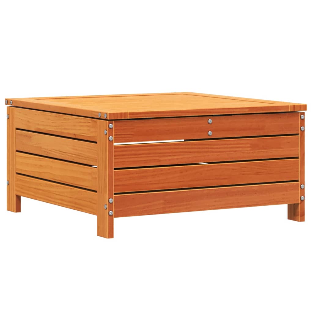 vidaXL Garden Footstool Wax Brown 62x63.5x32 cm Solid Wood Pine 6