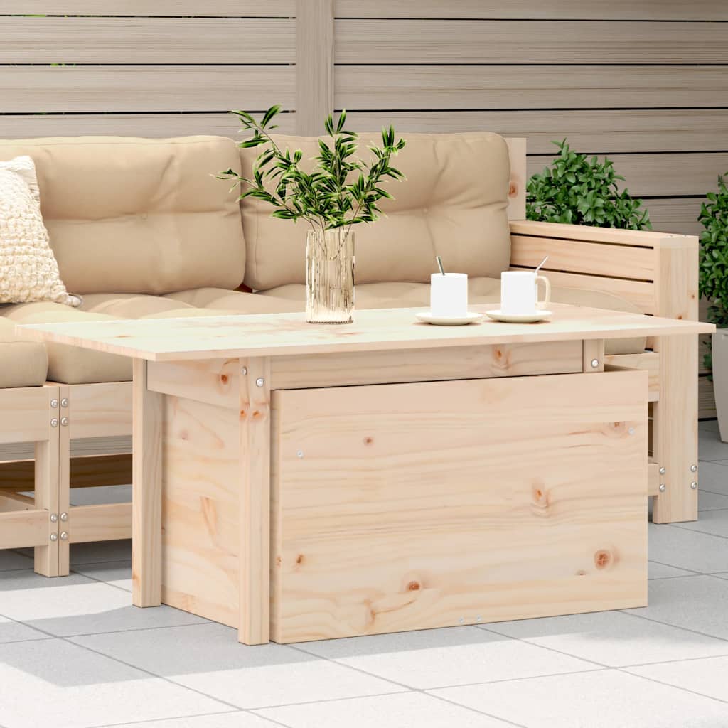 vidaXL 100x50x75 cm Solid Wood Pine Untreated Pinewood