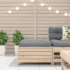 vidaXL Garden Footstool with Cushion Solid Wood Pine 3